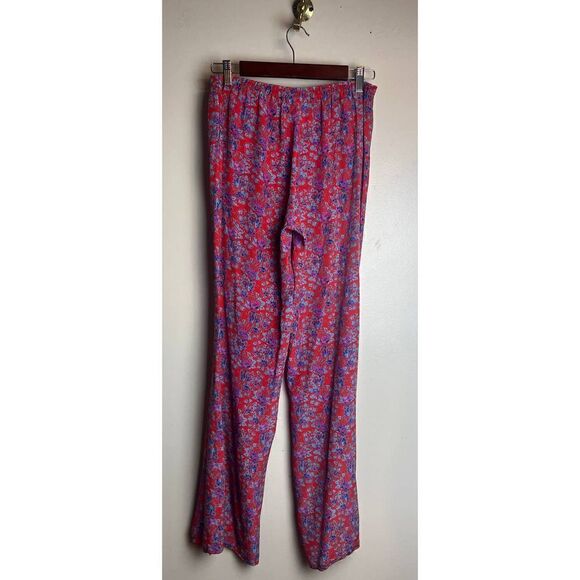 Figue Red Floral Silk Drawstring Pants Sz. XS - Picture 3 of 6